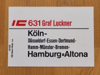 Zuglaufschild Wendeschild IC631 IC632 Graf Luckner Kunststoff Hessen - Wald-Michelbach Vorschau