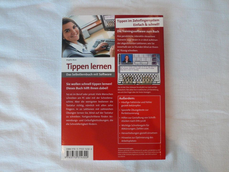 ✍️TIPPEN LERNEN ✏️ Selbstlernbuch mit Software ✍️10 Finger tippen in Leingarten