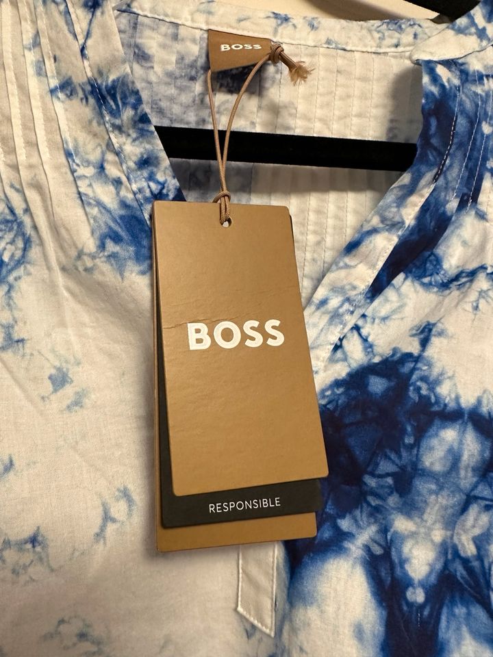 Boss Tunika Bluse Batik weiß blau Gr. 40 / 42 Neu in Köln