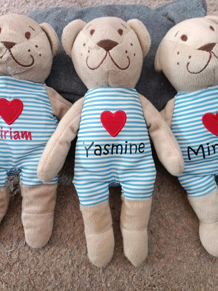 Ikea Bär, Teddybär mit Namen bedruckt, Miriam, yasmine in Bürgstadt