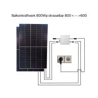 Balkonkraftwerk 800Wp 2x 380-400w Solarpanel Wechselrichter HM800 drosselbar 800 < -- > 600 Amortisierung in 2-3 Jahre möglich* Baden-Württemberg - Marbach am Neckar Vorschau