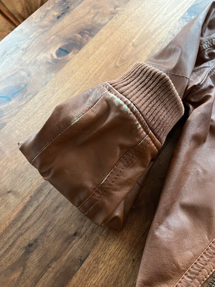 Lederjacke Tom Tailor Farbe Cognac Gr. M in Plochingen