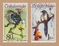 2 Briefmarken Tschechoslowakei Vögel, Československo Tiere Sachsen-Anhalt - Halle Vorschau