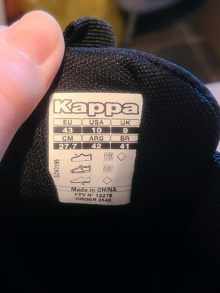 Herren Schuhe Kappa Sneaker Retro Runner Design Größe 43 Schwarz in Melsungen