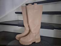 *wie NEU* Stiefel, H&M, Gr. 40, beige creme, kniehoch, Leder Look Wandsbek - Hamburg Bramfeld Vorschau