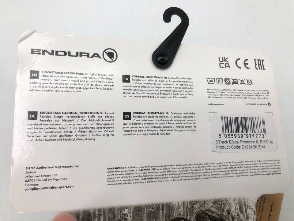 Endura SingleTrack II Ellenbogenprotektoren Ellbigenschoner S/M in Köln