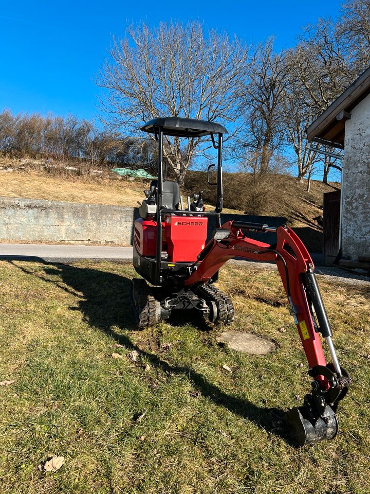 Minibagger 1,2t zu vermieten Verleih Yanmar in Wurmannsquick