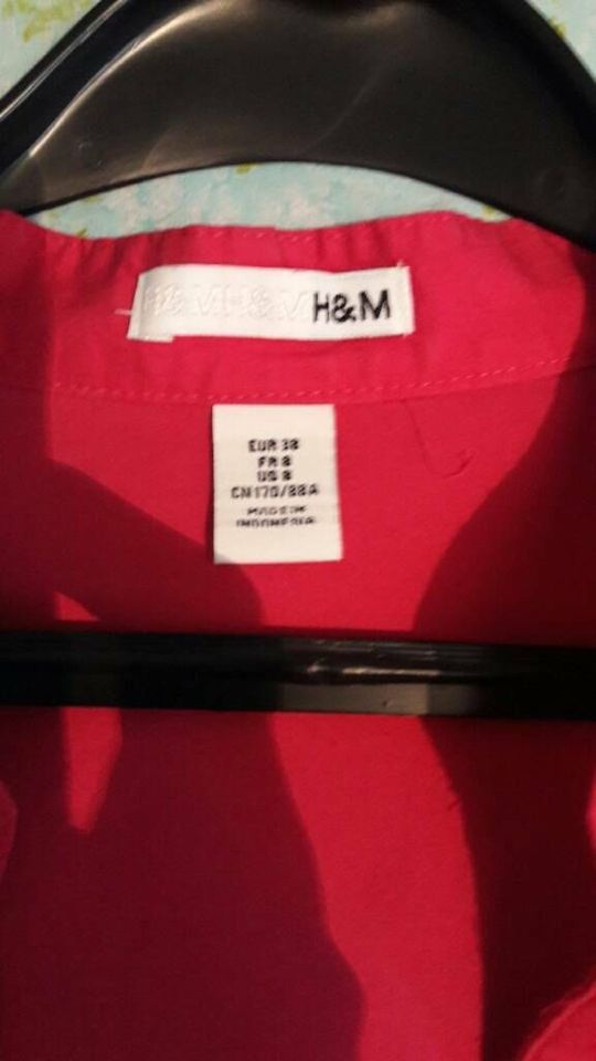 H&M Bluse in Knall Pink Gr.38 3/4 Arm in Karlshuld