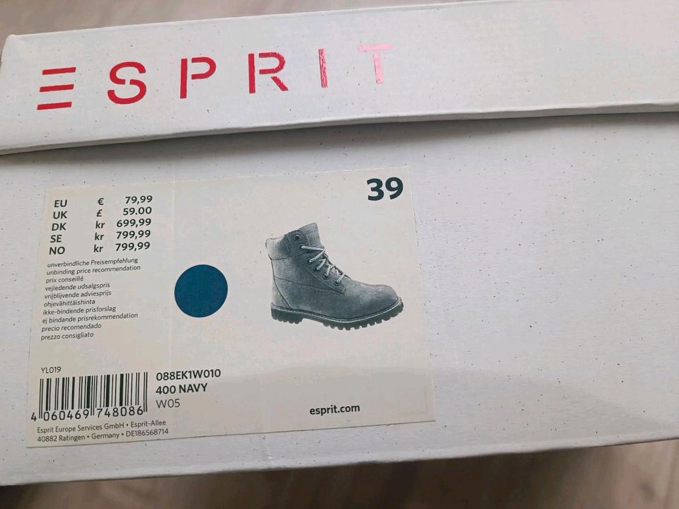 Esprit Damen Stiefel, Boots, Schuhe Größe 39 , Blau *neu* in  Nordwestmecklenburg - Landkreis - Herrnburg | eBay Kleinanzeigen ist jetzt  Kleinanzeigen