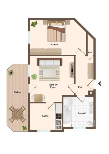 RE/MAX-Herrliche, lichtdurchflutete 2-Zimmerwohnung in Radebeul zu vermieten - Terrasse & Stellplatz in Radebeul