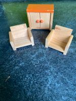 Holz Schränkchen und zwei Sessel  Schrank 7,5cm breit 7hoch Rheinland-Pfalz - Rheinzabern Vorschau
