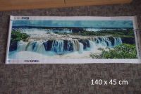 DIY Diamant painting XXXL-Bild # komplett fertig # Wasserfall Sachsen - Rechenberg-Bienenmühle Vorschau