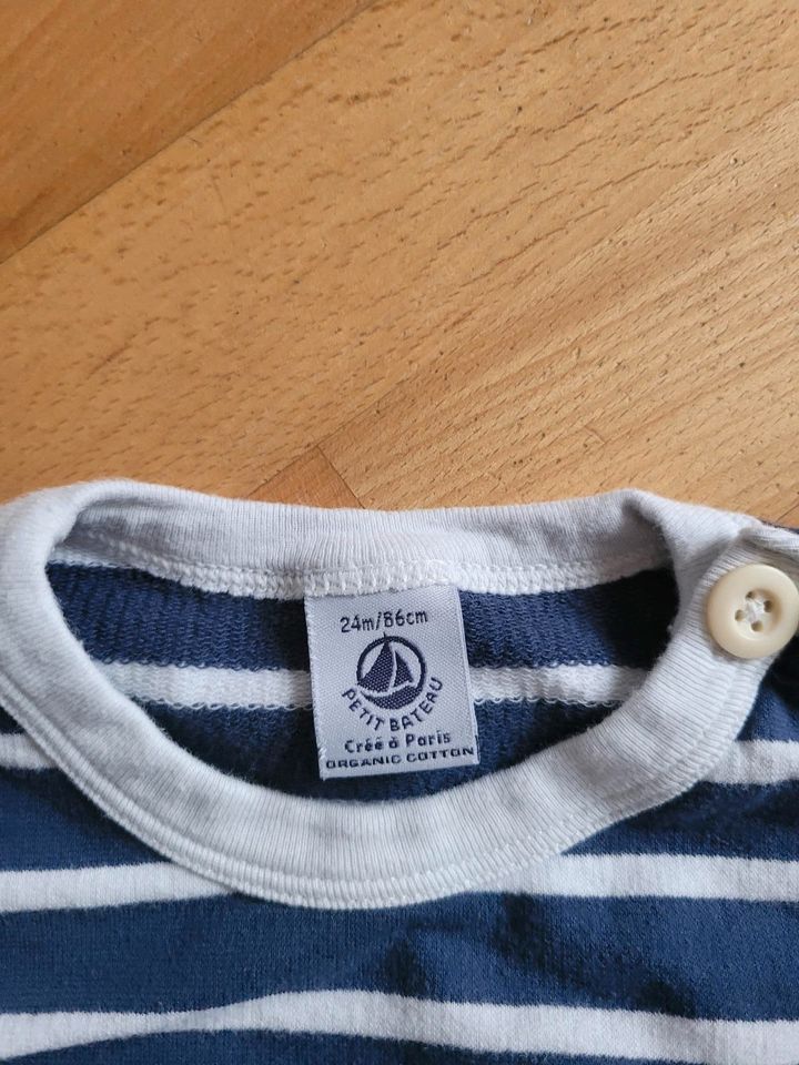 Petit Bateau Oberteil weis blau Größe 86/92 in Sinsheim