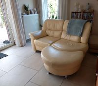 Ledersofa Sofa beige Niedersachsen - Bad Nenndorf Vorschau