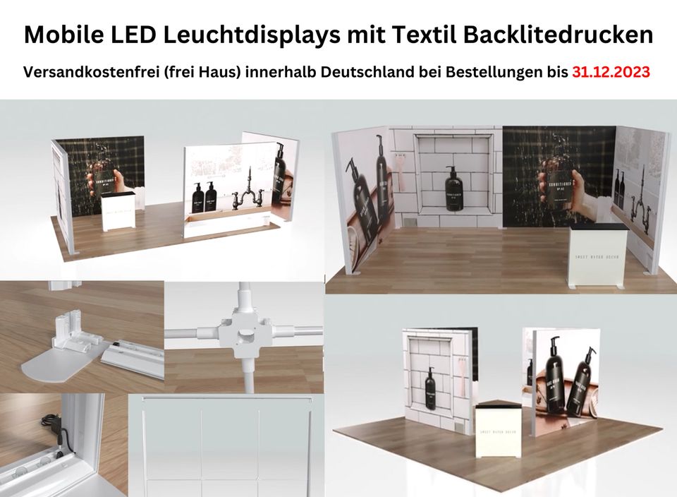 Leuchkästen Leuchtbuchstaben Platten Schilder Hartschaumplatte LED Leuchtdisplay Banner Leuchtkasten Leuchtreklame Aluminiumverbundplatte beleuchtetes Nasenschild mit Logo Platte Leuchtwerbung in Berlin