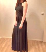 (Abi)Ballkleid von Unique, schwarz mit Glitzer im oberen Bereich Baden-Württemberg - Sonnenbühl Vorschau