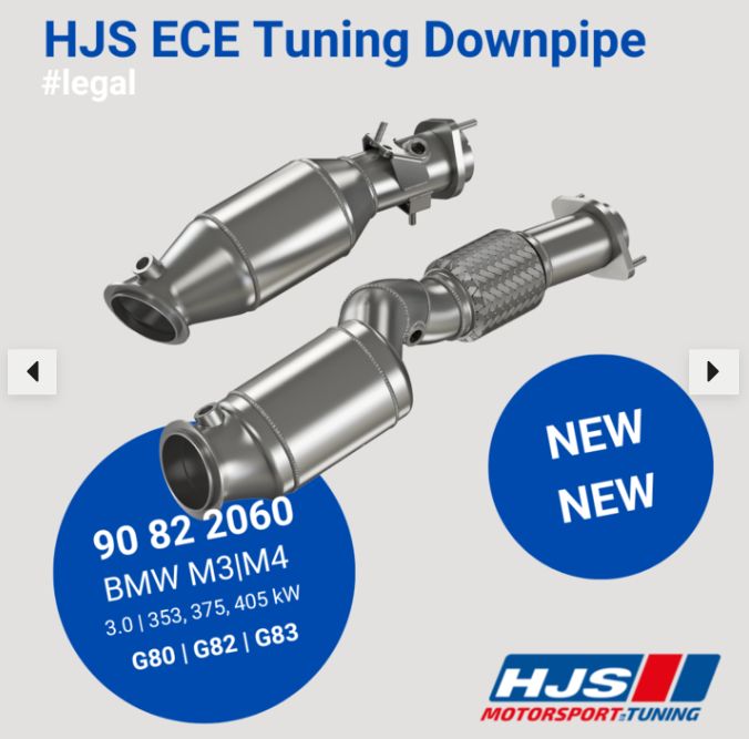 HJS ECE Downpipe BMW M3 / M4 G80 / G82 / G83 / X3 / X4 M F97 S58 in Vilshofen an der Donau