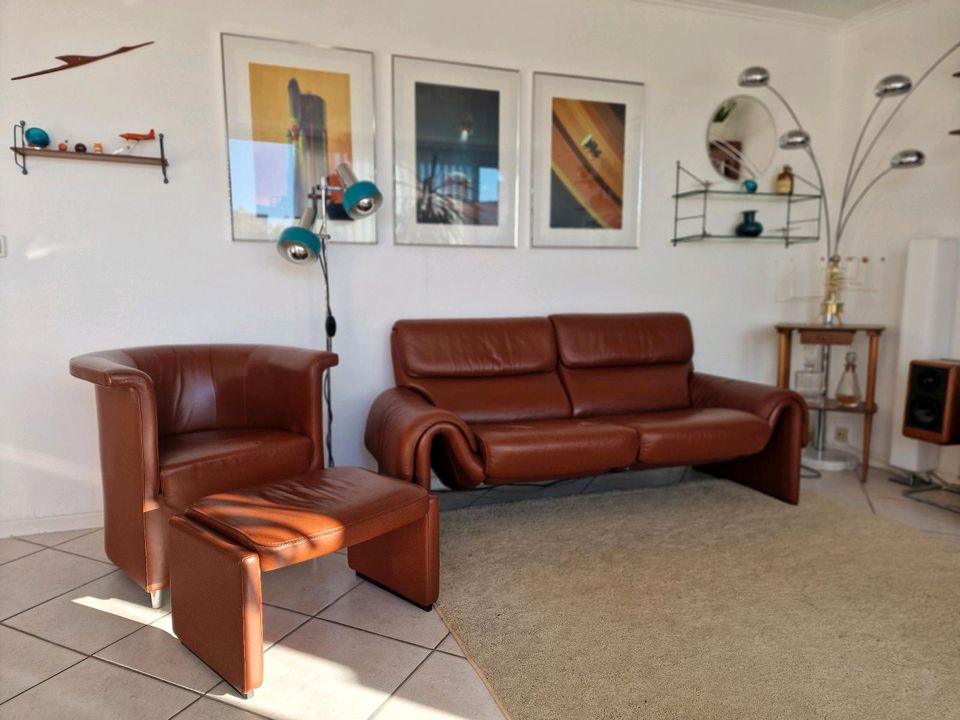 Desede DS-2000 Sofa Couch Multifunktion + Sessel DS-725 Cognac in München