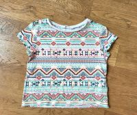 Kurzes Boho-Shirt, Weiß/Bunt, Gr. 134, H&M Brandenburg - Eberswalde Vorschau