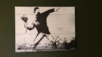 BANKSY Streetart Kunst Mann mit Blumenstrauß  Leinwand Wandsbek - Hamburg Volksdorf Vorschau