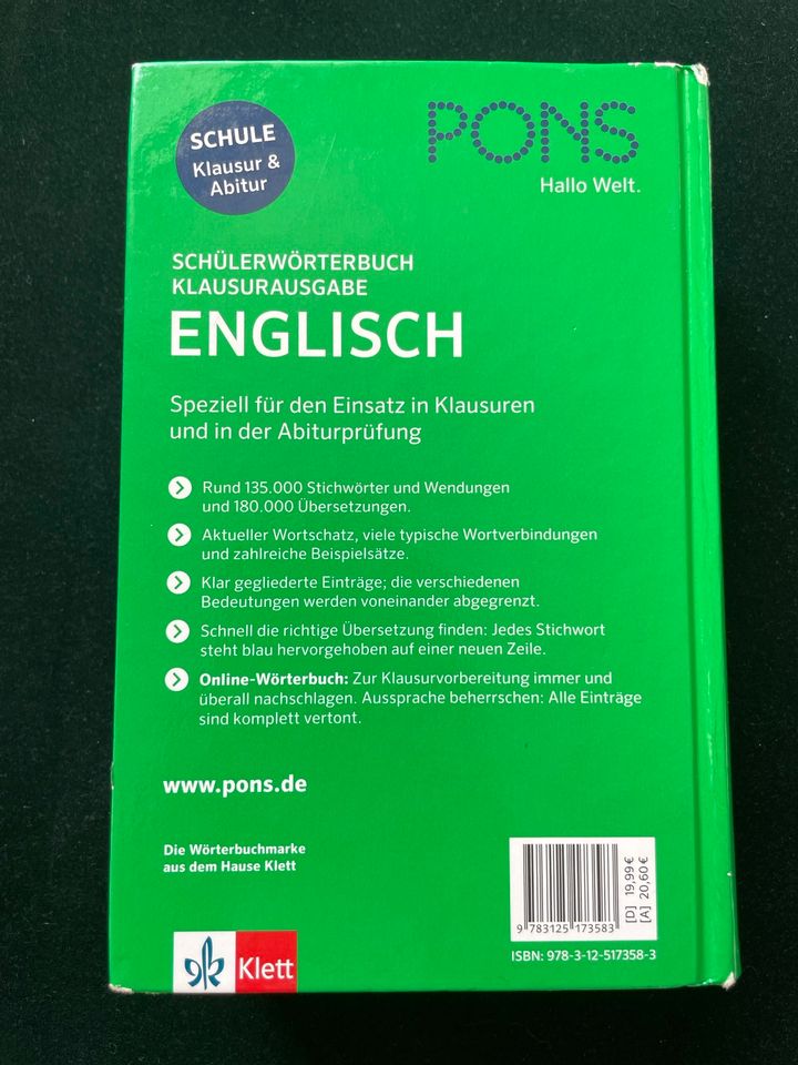 Pons Schülerwörterbuch Englisch (Abi) in Schöndorf (an der Ruwer)