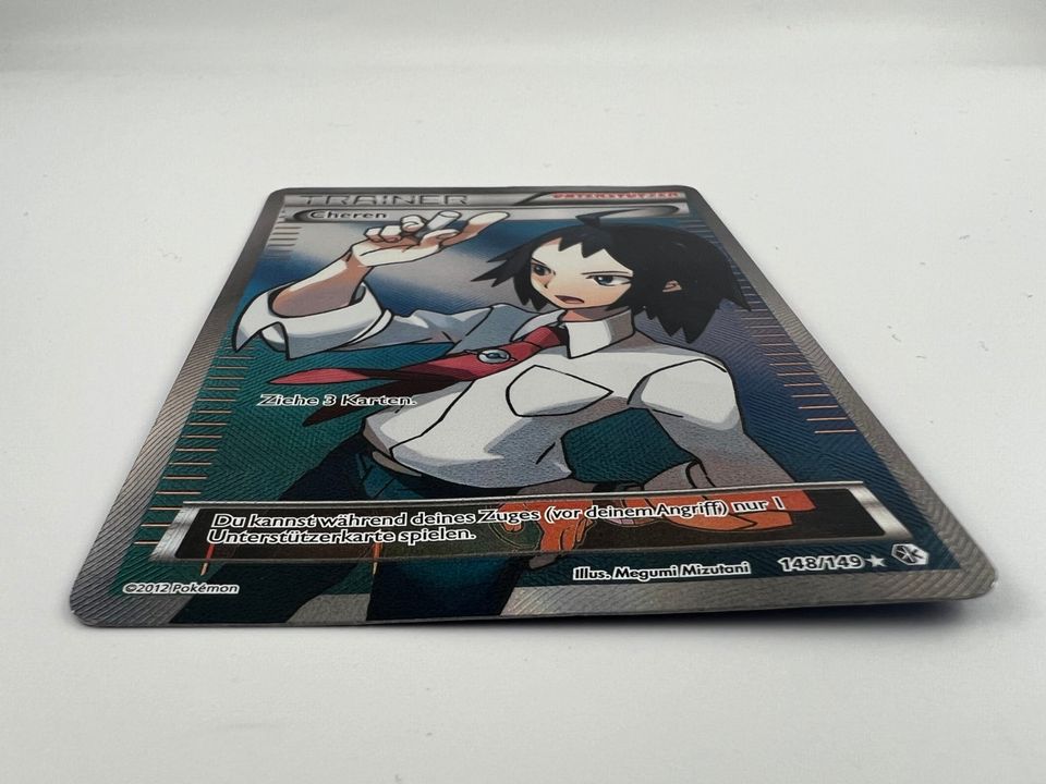 Pokemon Karte Cheren Full Art 148/149 Überschrittene Schwellen DE in Kröpelin