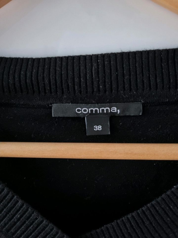 Comma Strick Shirt leichter Pullover schwarz Gr. 38 in Hückelhoven