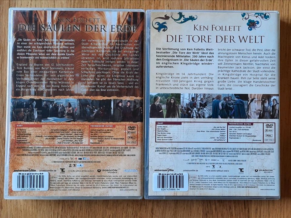 Die Säulen der Erde - Die Tore der Welt - 8 DVDs in Geisenhausen