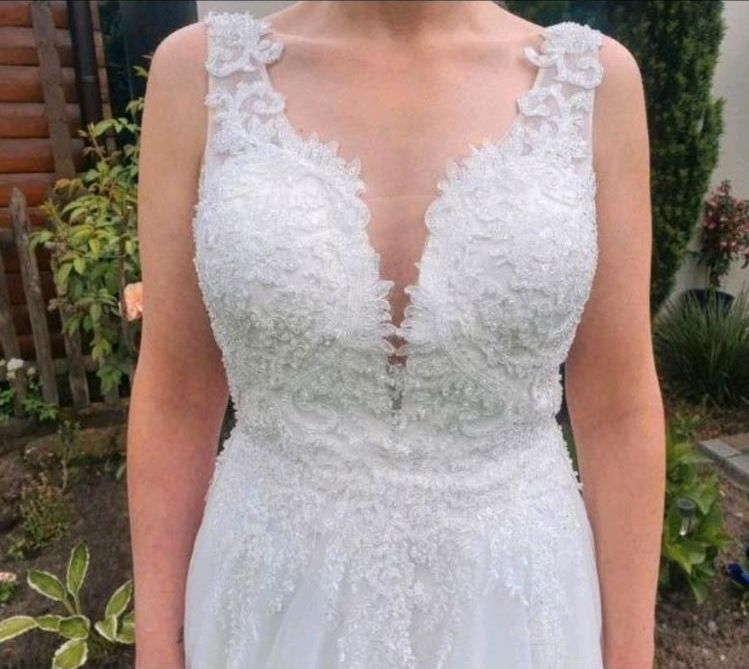 Hochzeitskleid Brautkleid Gr.38 Ivory Glitzertüll in Dorsten