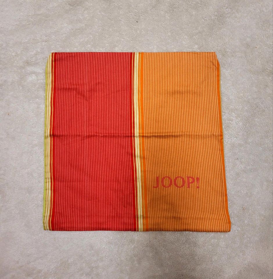 40x40 cm Kissenhülle Joop!, rot/orange/grün, Zustand: sehr gut in Thalheim/Erzgebirge