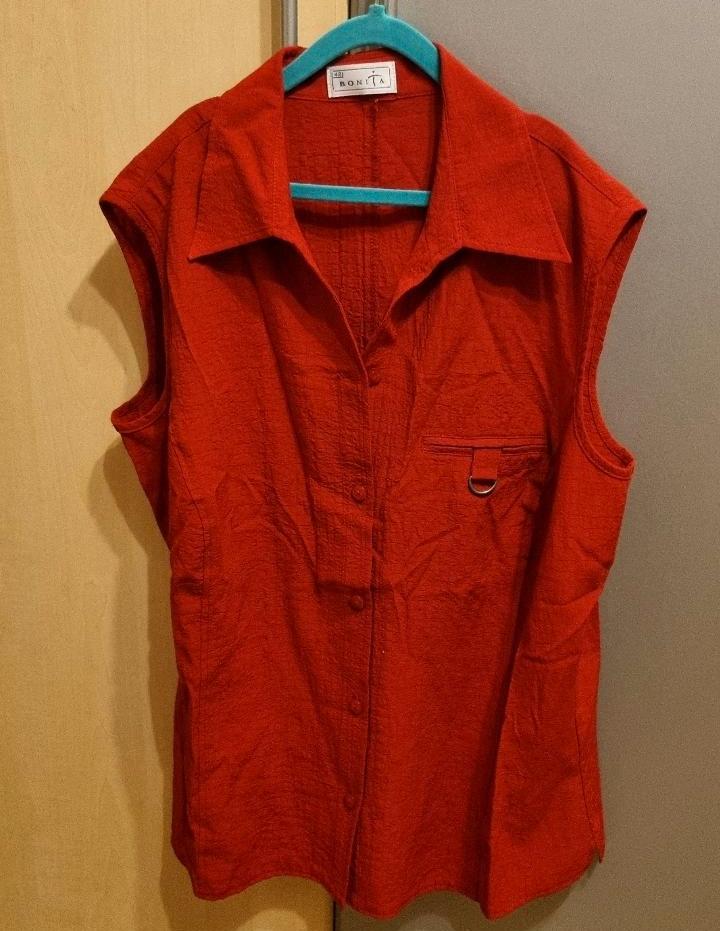 Weste Bluse ärmellos Damen Frauen Bonita rot Gr. 42 in Zwickau