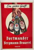 Werbeschild/ Blechschild/ Emailschild - Dortmunder Brauereien Dortmund - Hombruch Vorschau
