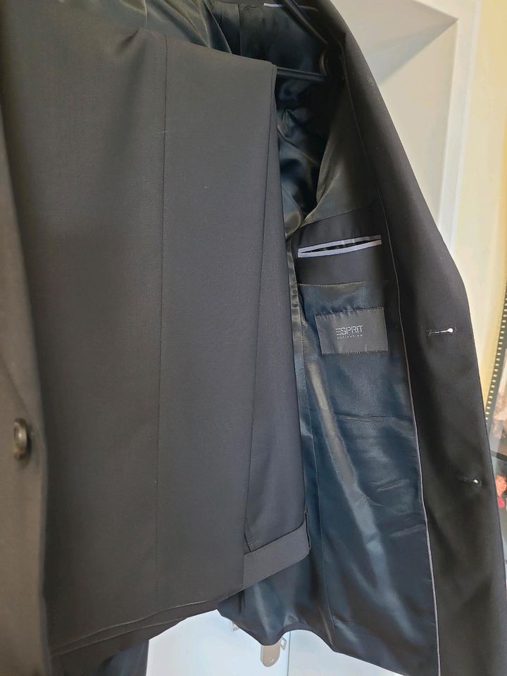 Esprit Anzug Hose 46 Jackett 48 S schwarz in Bendorf