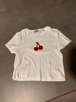 T Shirt Top Primark weiss Kirsche rot Gr S Niedersachsen - Wolfsburg Vorschau