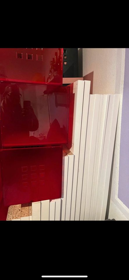 Ikea Kallax weiß 5x5, 2x2, 2x4 schwarz Lekman Boxen rot blau in Barsbüttel