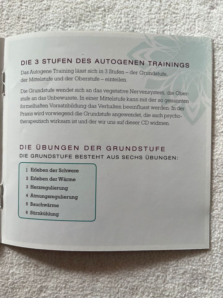 CD Autogenes Training, für Herz und Seele in Nierstein