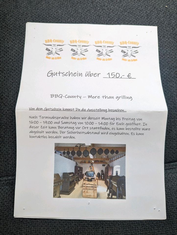 BBQ-Country Gutschein 150€ / Grillkurs oder Grillzubehör in Ehringshausen