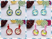 Ohrringe Ohrhänger Handmade Cabochon Blumen Blüten Bunt Sommer Baden-Württemberg - Freiburg im Breisgau Vorschau