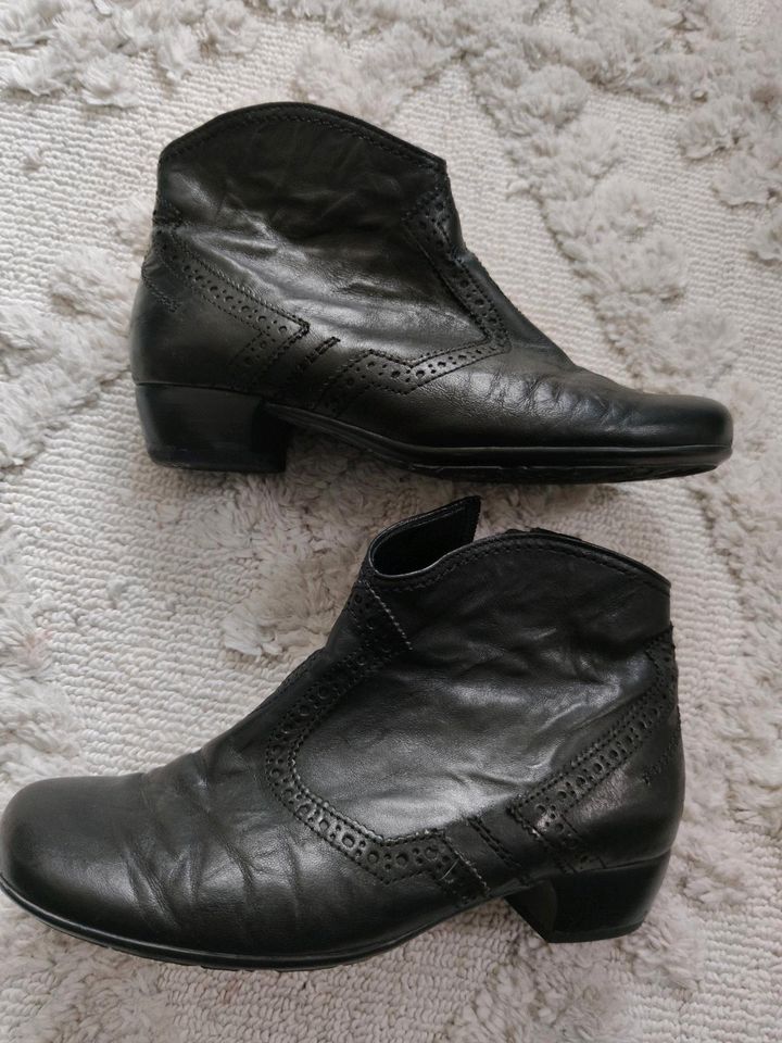 Gabor Ankle Boots Leder schwarz Größe 38 in Dresden