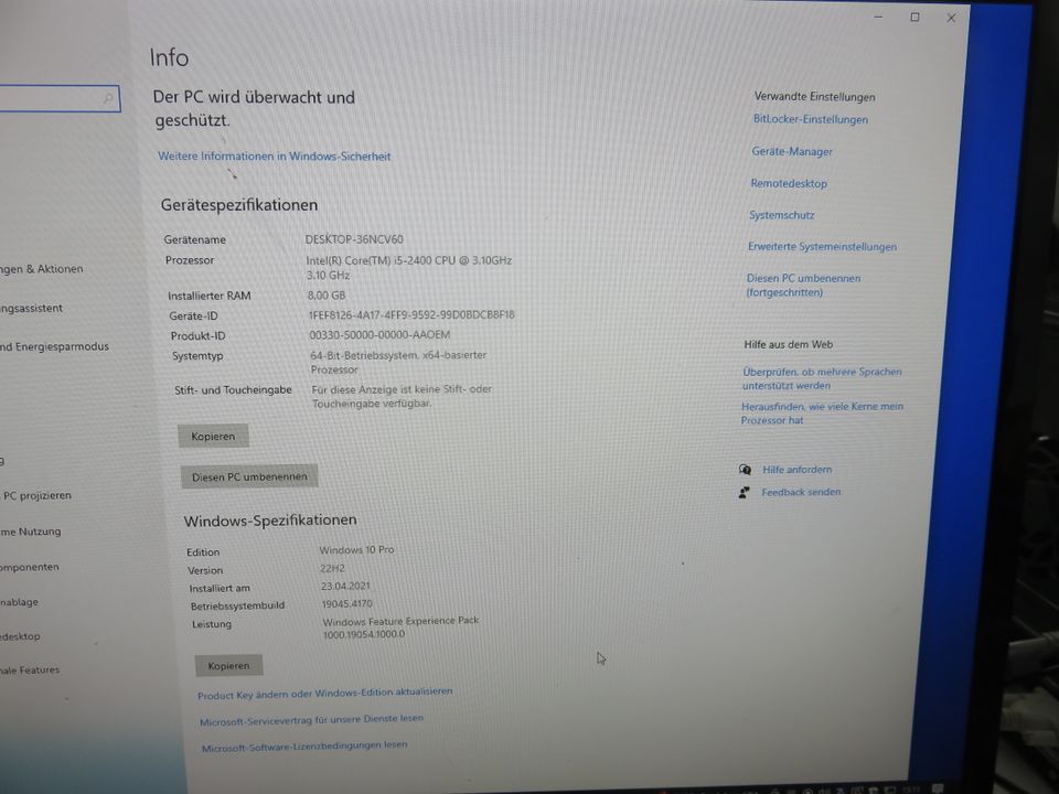 PC von HP 6200 Pro mit SSD + Brenner +++ in Kalbach