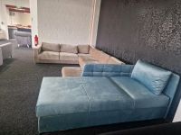 ⭐Sofa Garnitur Recamiere Samt blau verstellbare Kopfteil Bettkasten ⭐Möbel Wurm wohnen Niedersachsen - Osnabrück Vorschau