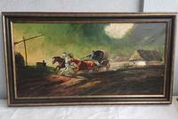 Ölgemälde Pferde Kutsche, Pferdekutsche 90x50cm, Gemälde signiert Stuttgart - Stuttgart-West Vorschau
