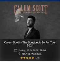 2 Tickets Calum Scott Konzert Köln Freitag 26.04.2024 Köln - Mülheim Vorschau