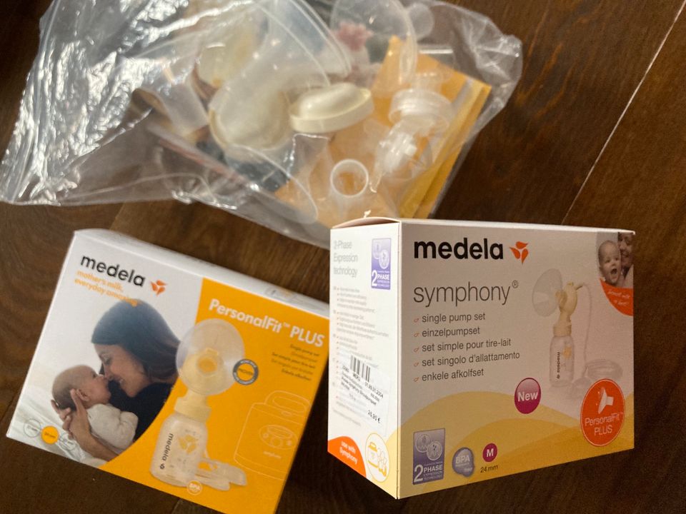 Medela Symphony personal fit Milchpumpe Brusthauben Abpumpset in Kirchenthumbach