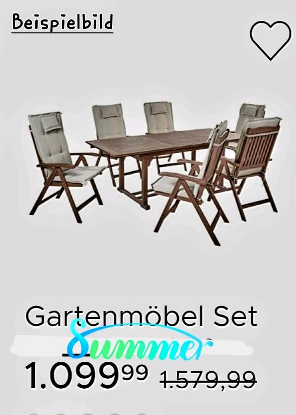 Gartenmöbel , Teak, großer Tisch mit 6 Stühle in Weißenthurm  