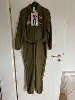 Kostüm Kampfpilotin Top Gun Einteiler Overall khaki Fasching L Hessen - Brechen Vorschau