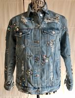 TOPSHOP Jeansjacke ripped vintage blau Y2K oversize Bremen - Neustadt Vorschau
