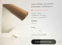 Dampfsperre, Alu beschichtetes Papier/ Pappe Dresden - Pieschen Vorschau
