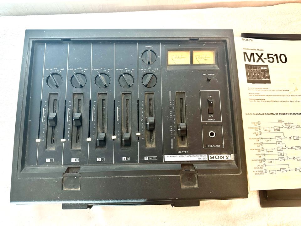 Sony MX-510, 5-Kanal Stereo Mikrofon Mischpult mit Anleitung in Pulheim