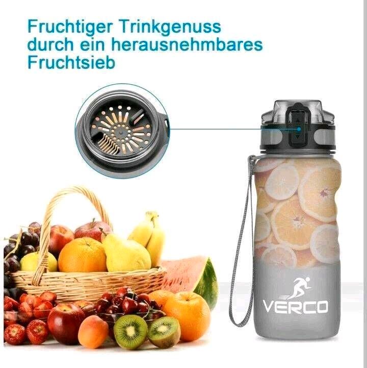 VERGO Sport Trinkflasche Premium 1000ml (Grau) BPA-frei (NEU!) in Stuttgart